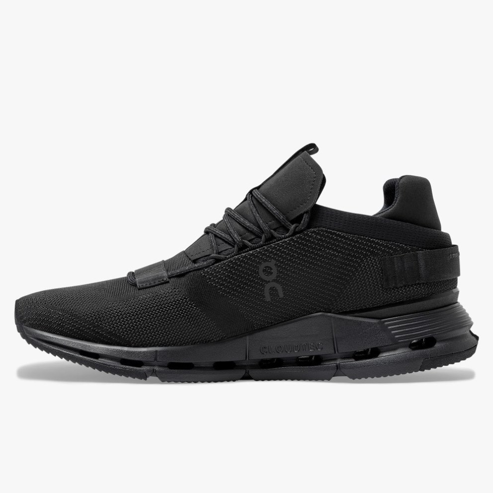On Cloudnova Men's Trainers Black | UK-51A8O