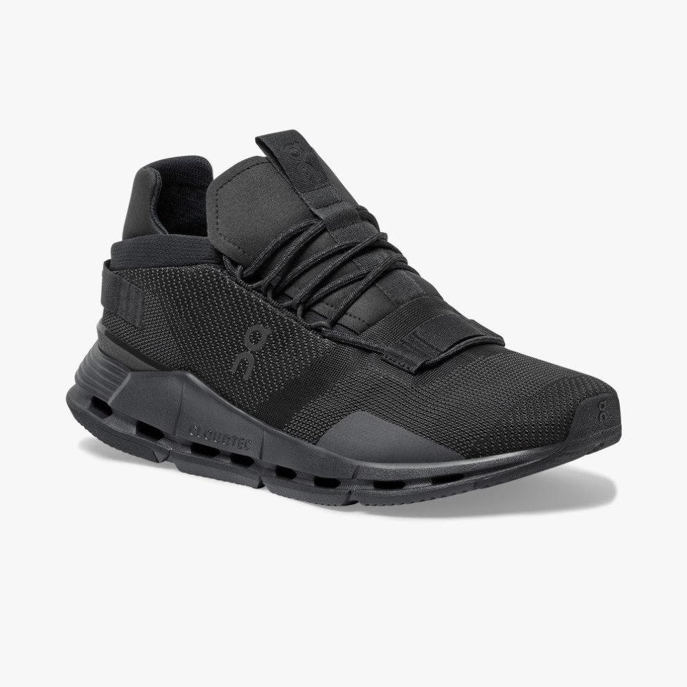 On Cloudnova Men's Trainers Black | UK-51A8O