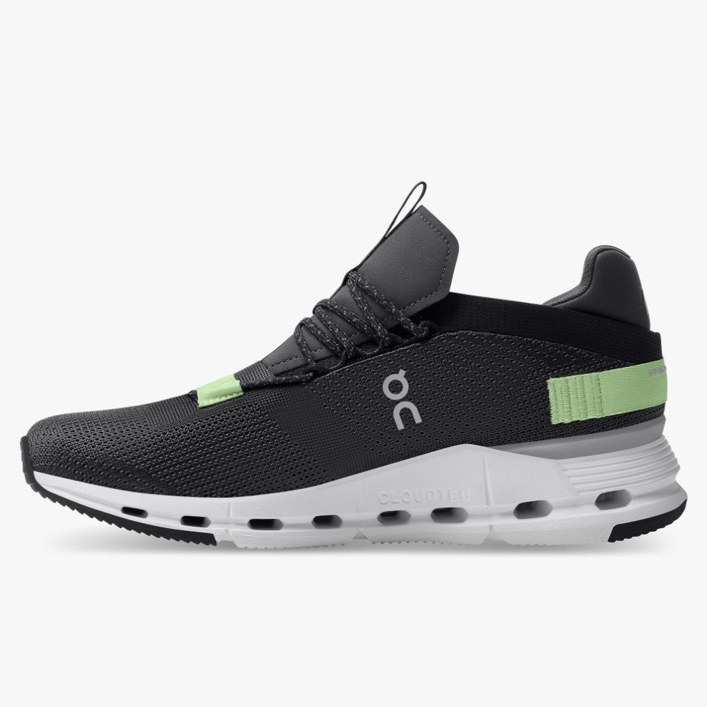On Cloudnova Men's Trainers Black | UK-7OM12