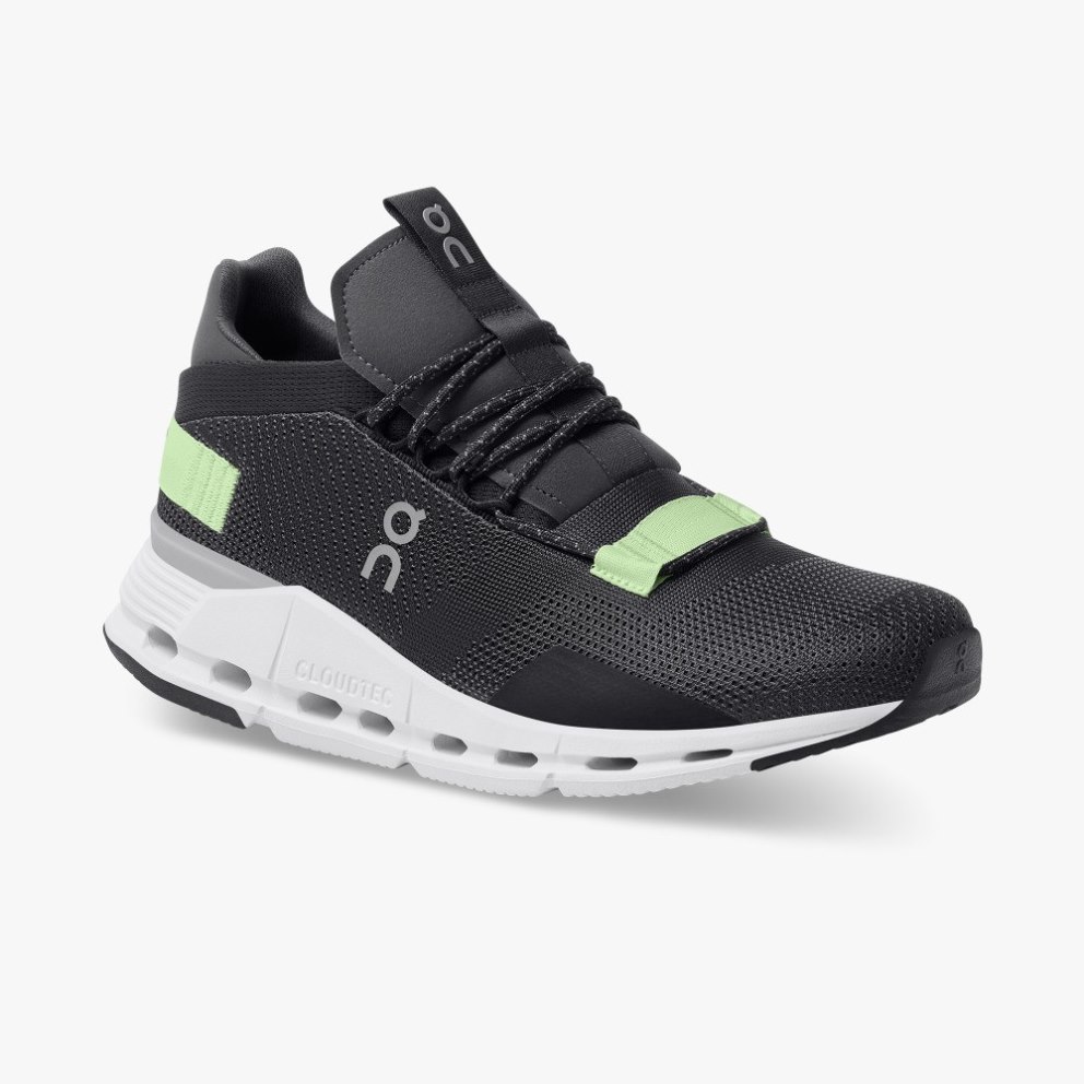 On Cloudnova Men's Trainers Black | UK-7OM12
