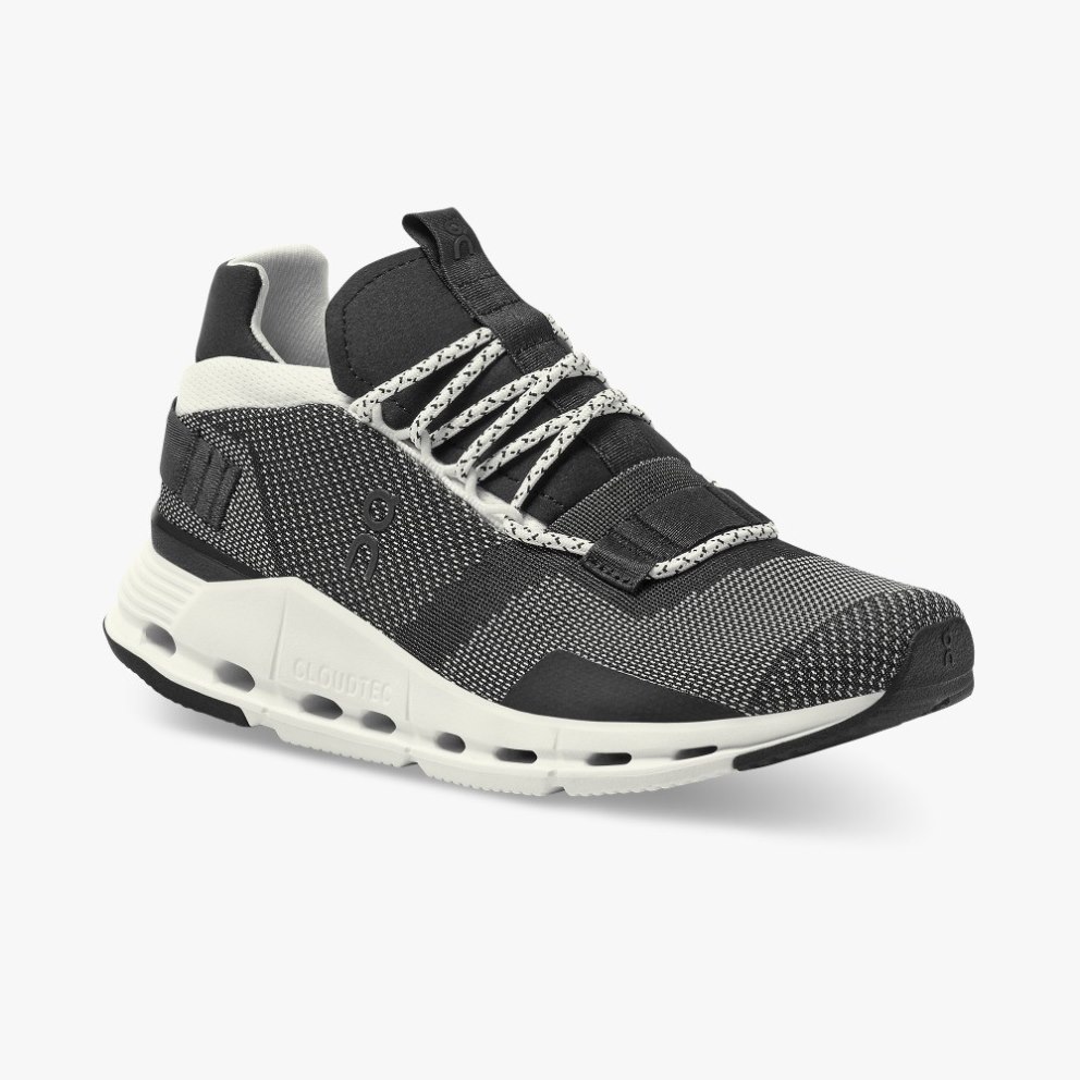 On Cloudnova Men's Trainers Black | UK-8OA51