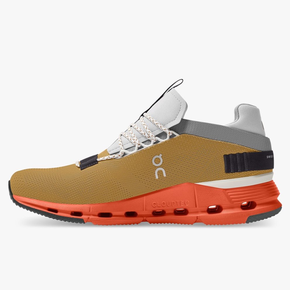 On Cloudnova Men's Trainers Brown | UK-81AJO