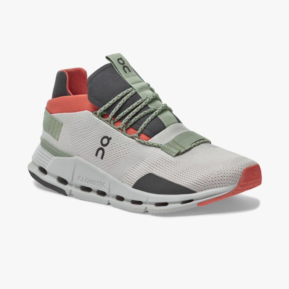 On Cloudnova Men's Trainers Silver | UK-82571