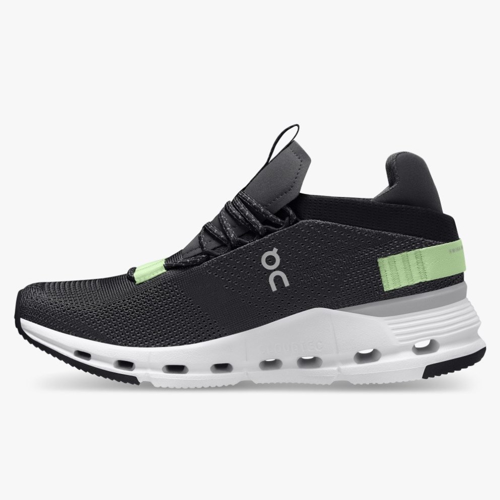 On Cloudnova Women's Trainers Black | UK-256A8