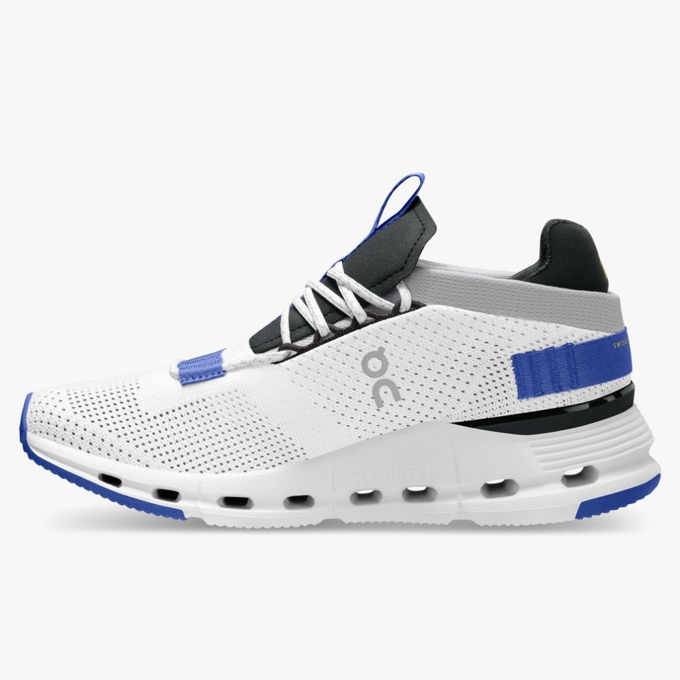 On Cloudnova Women's Trainers White / Blue | UK-8O1J6