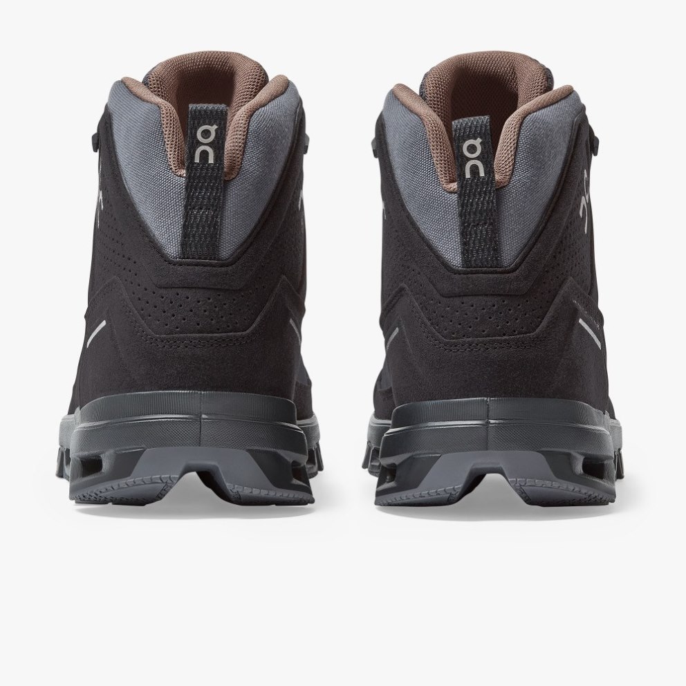 On Cloudridge Men's Hiking Boots Grey / Black | UK-51AJ6
