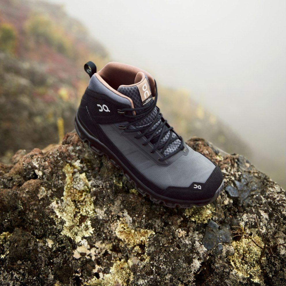 On Cloudridge Men's Hiking Boots Grey / Black | UK-51AJ6