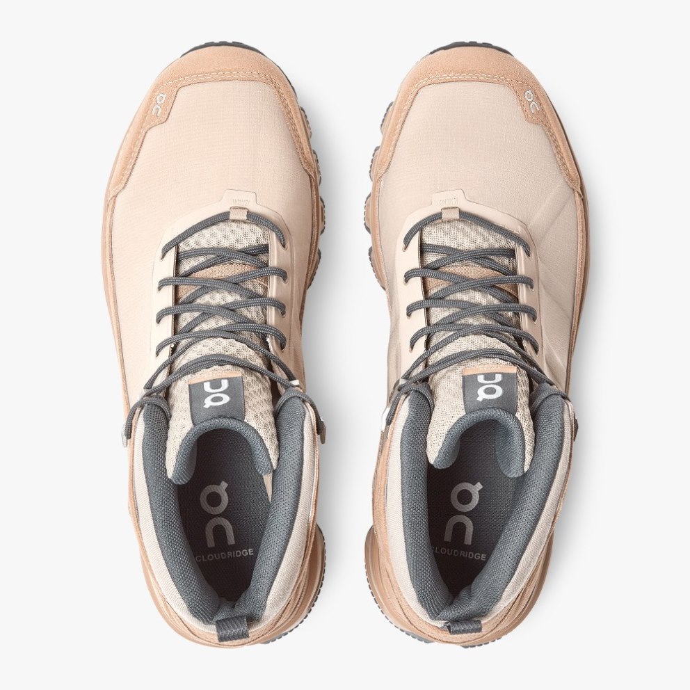 On Cloudridge Men's Hiking Boots Khaki | UK-75AJ8