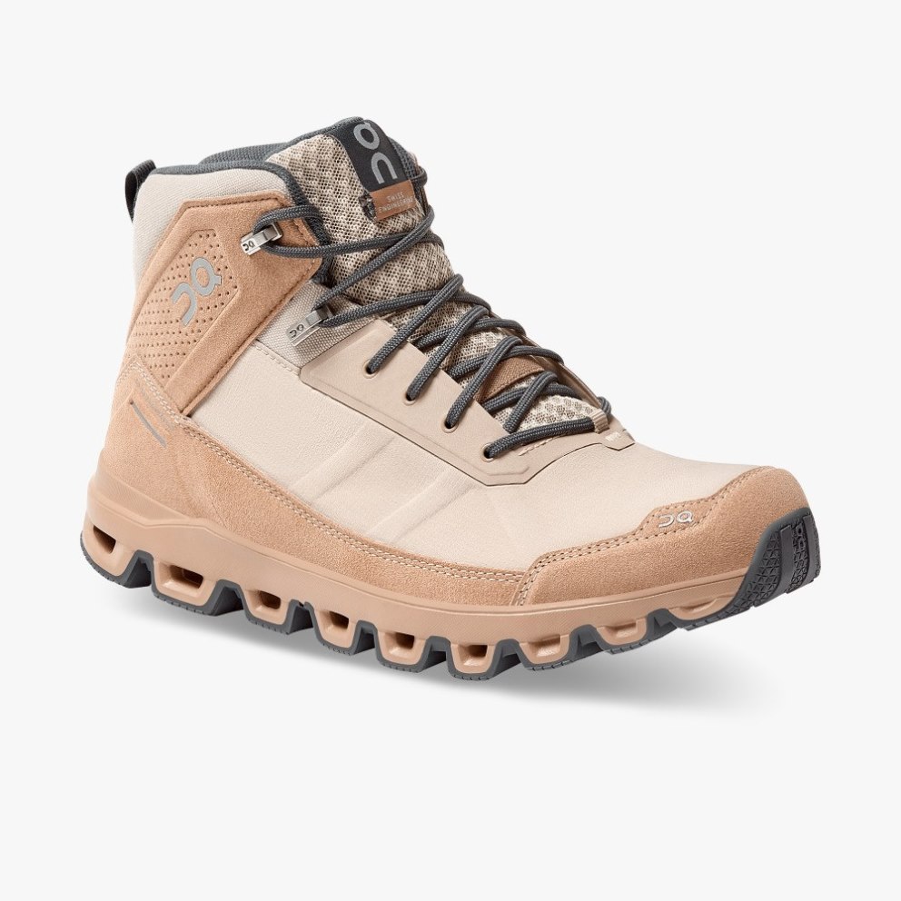 On Cloudridge Men's Hiking Boots Khaki | UK-75AJ8