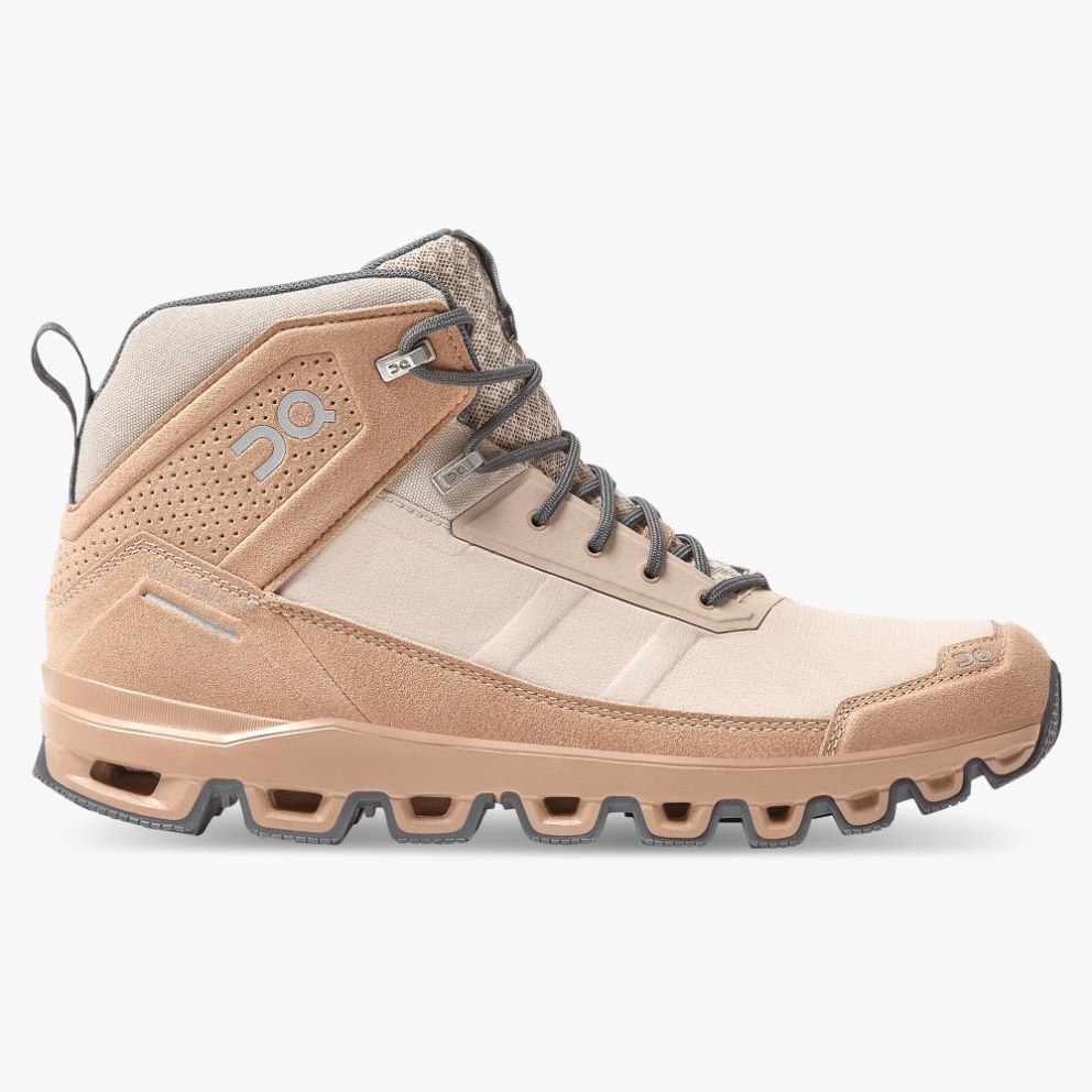 On Cloudridge Men\'s Hiking Boots Khaki | UK-75AJ8