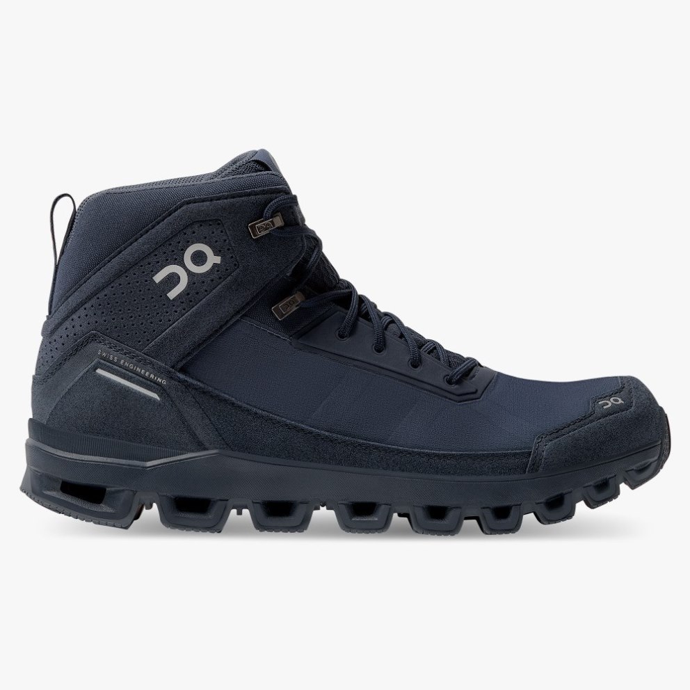 On Cloudridge Men\'s Hiking Boots Navy | UK-71OAM