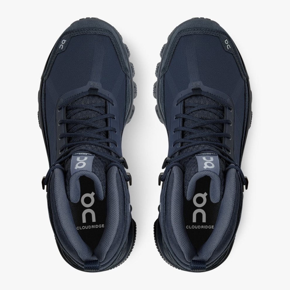 On Cloudridge Women's Hiking Boots Navy | UK-J6271