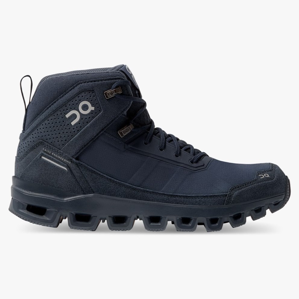 On Cloudridge Women\'s Hiking Boots Navy | UK-J6271