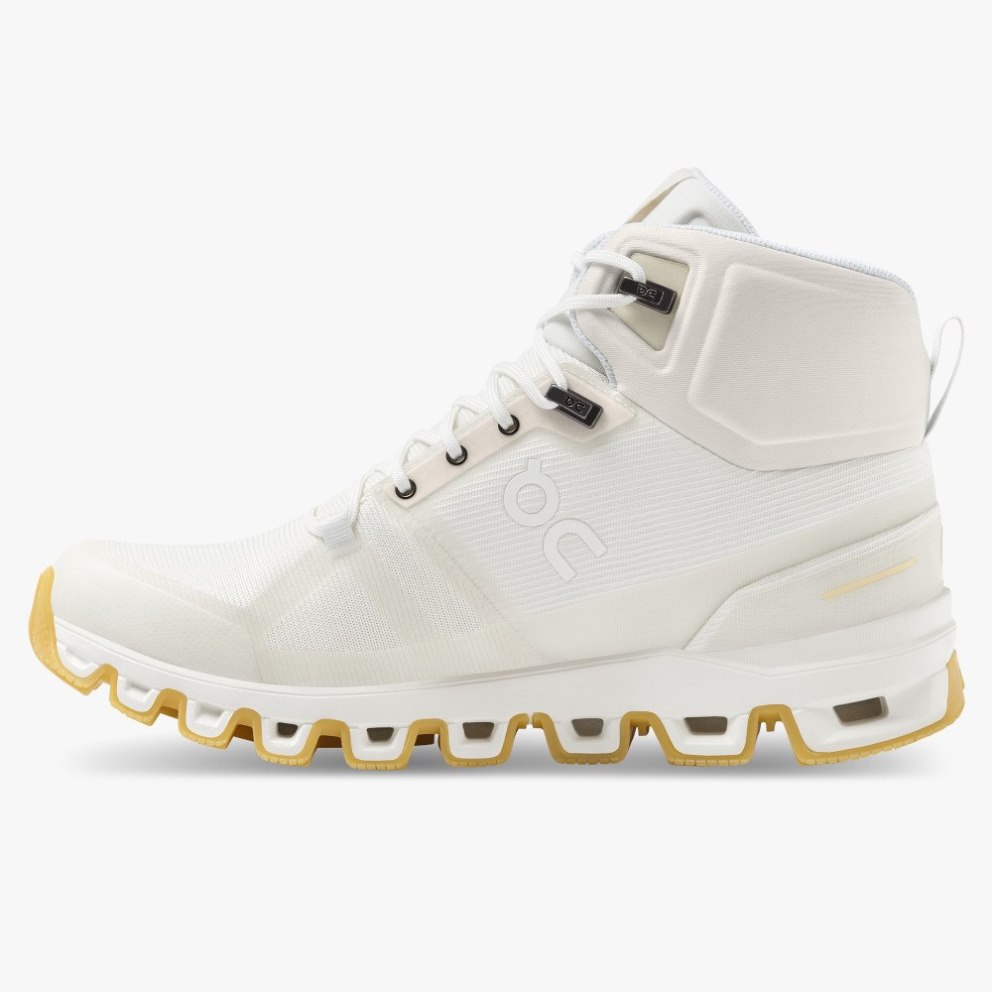 On Cloudrock Edge Raw Women's Hiking Boots White | UK-1M28A