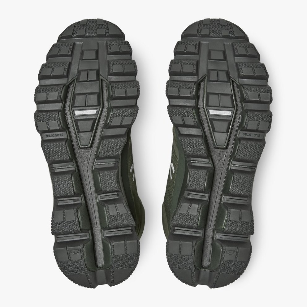On Cloudrock Waterproof Men's Hiking Boots Olive | UK-1JO2A
