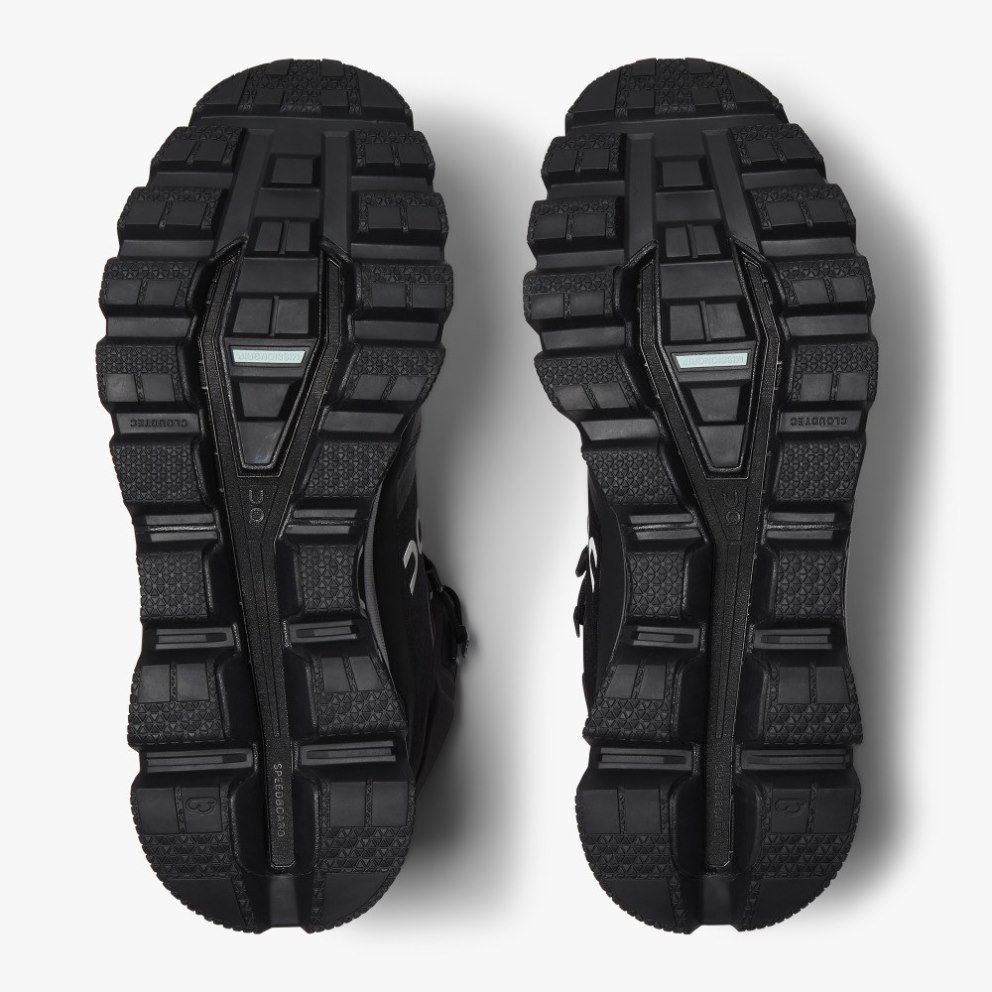 On Cloudrock Waterproof Men's Hiking Boots Black | UK-M8OA7