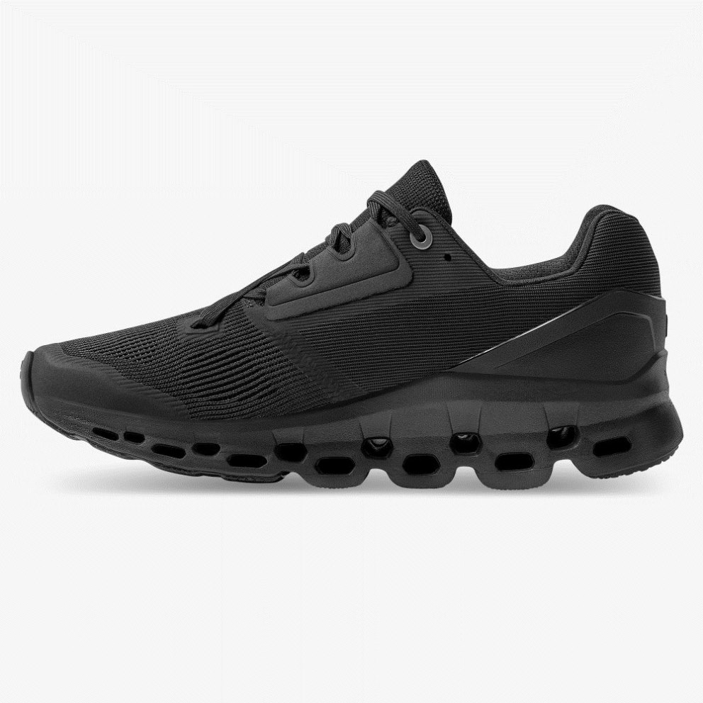 On Cloudstratus Women's Running Shoes Black | UK-18J72