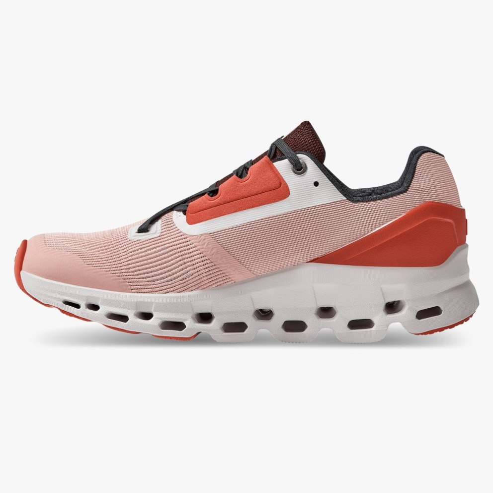 On Cloudstratus Women's Running Shoes Rose | UK-7M1JA
