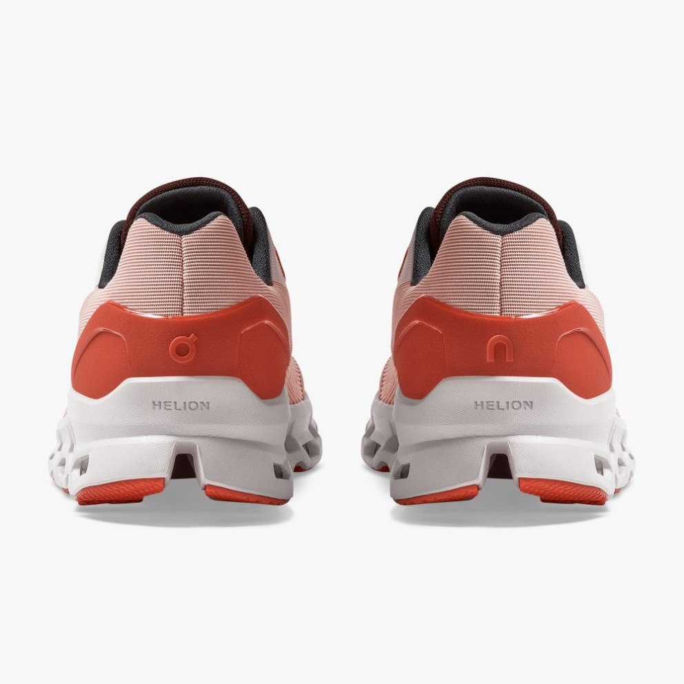 On Cloudstratus Women's Running Shoes Rose | UK-7M1JA
