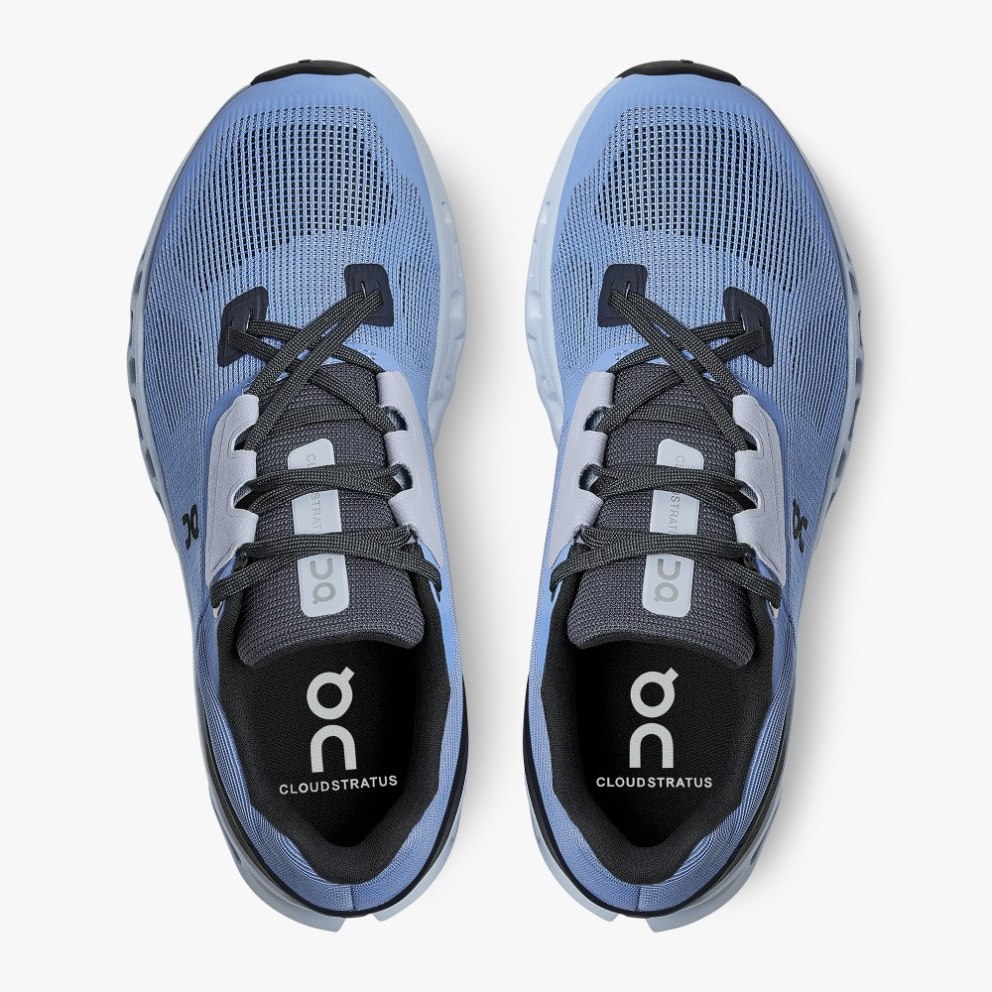 On Cloudstratus Women's Running Shoes Blue | UK-M2781