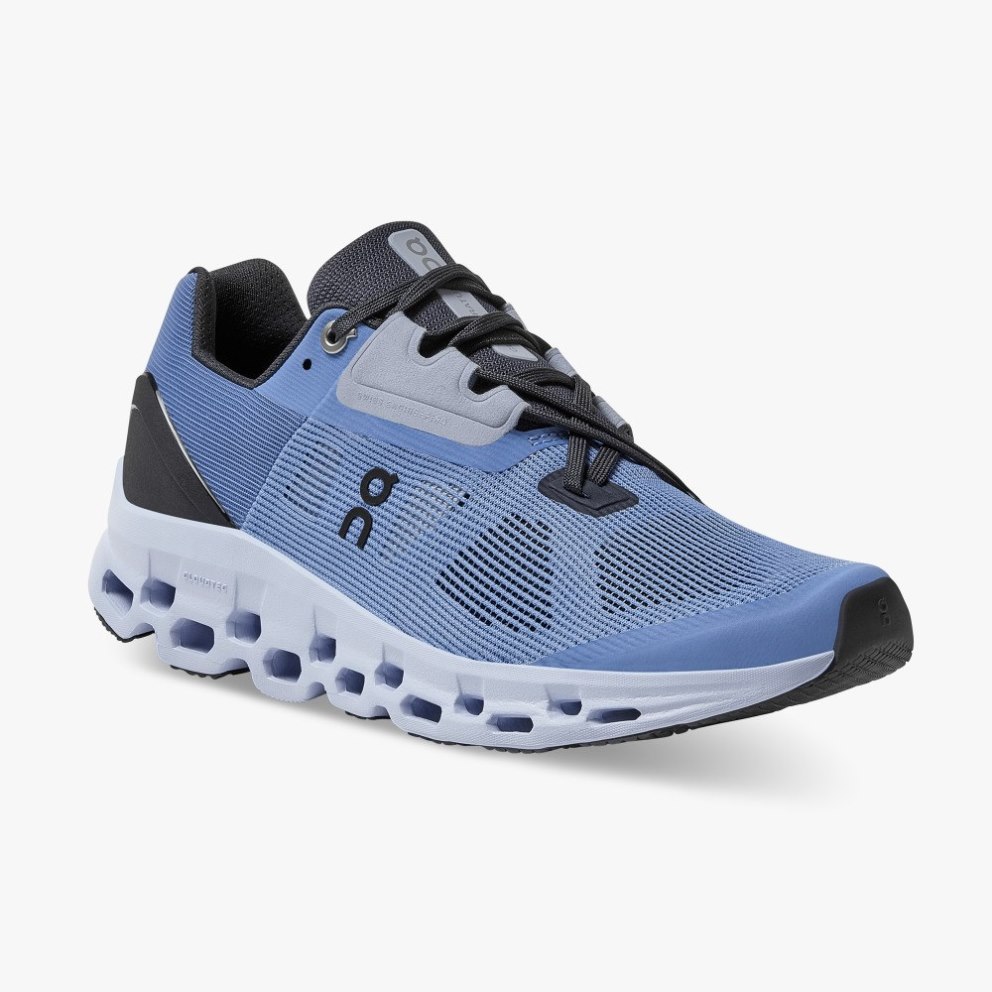 On Cloudstratus Women's Running Shoes Blue | UK-M2781