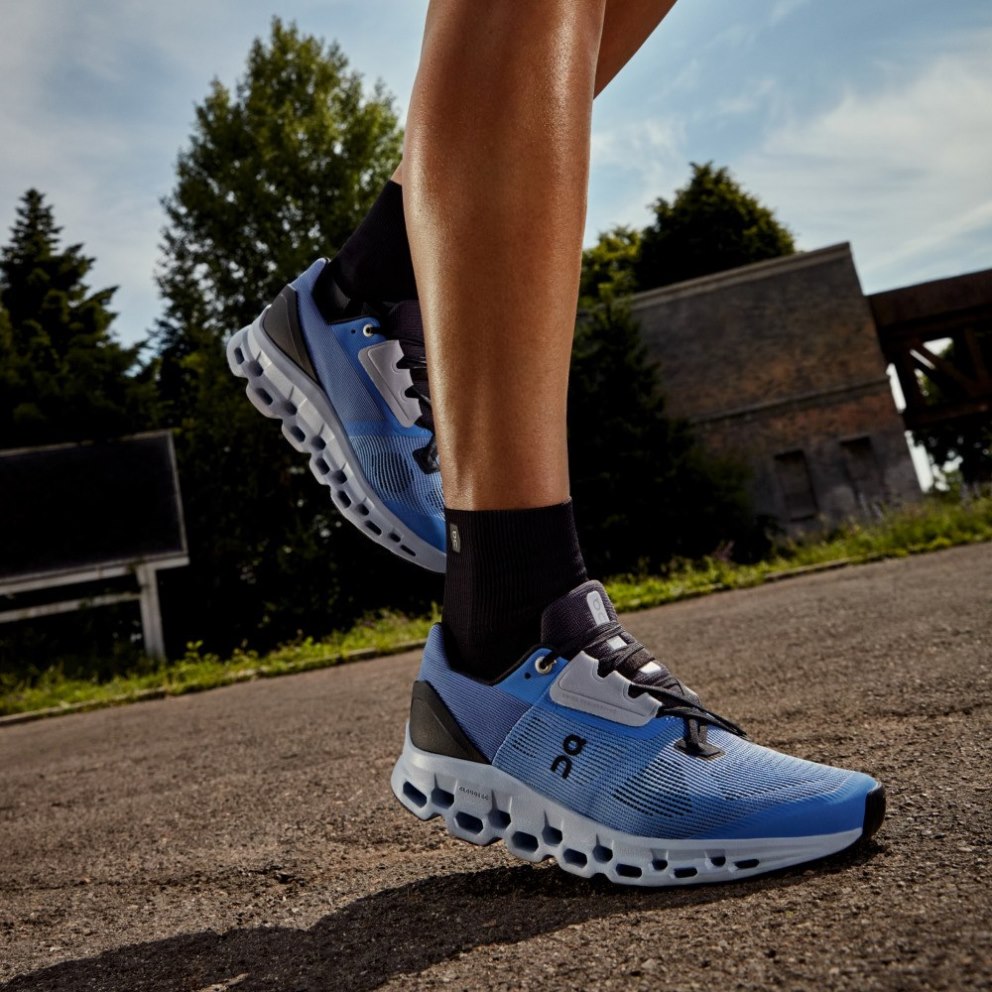 On Cloudstratus Women's Running Shoes Blue | UK-M2781