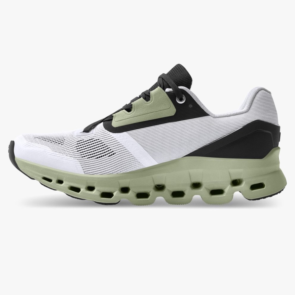 On Cloudstratus Women's Running Shoes White / Mint | UK-M78O6