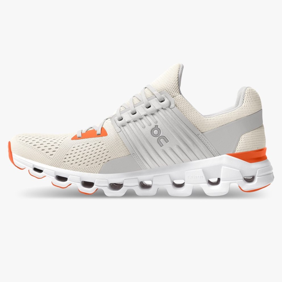 On Cloudswift Men's Running Shoes Cream | UK-215MJ