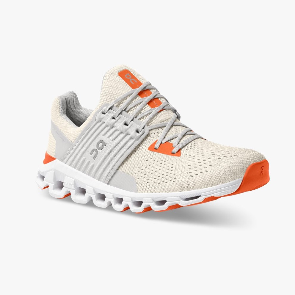 On Cloudswift Men's Running Shoes Cream | UK-215MJ