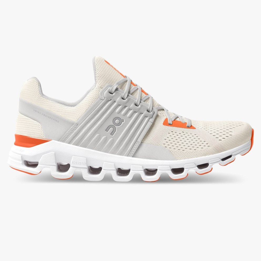 On Cloudswift Men\'s Running Shoes Cream | UK-215MJ