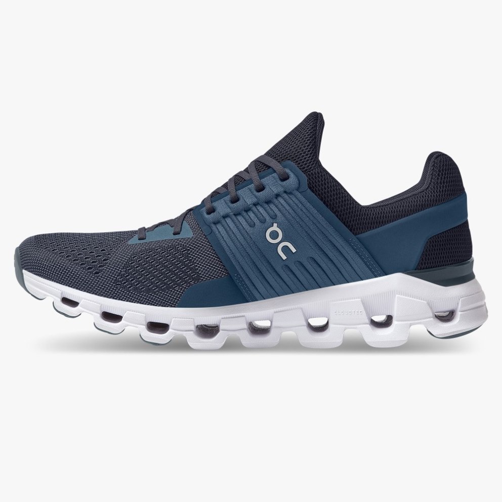 On Cloudswift Men's Running Shoes Navy | UK-2M71J