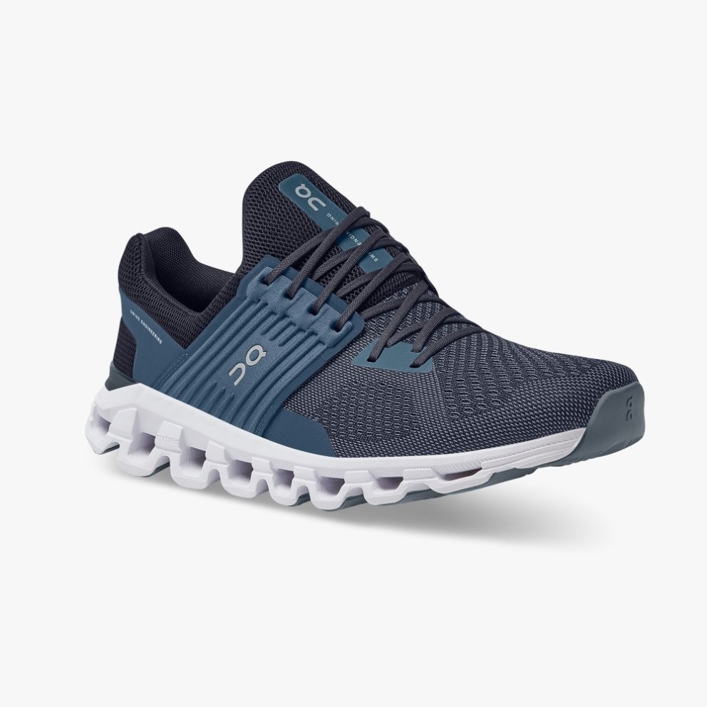 On Cloudswift Men's Running Shoes Navy | UK-2M71J