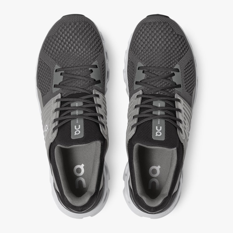 On Cloudswift Men's Running Shoes Black | UK-5O672