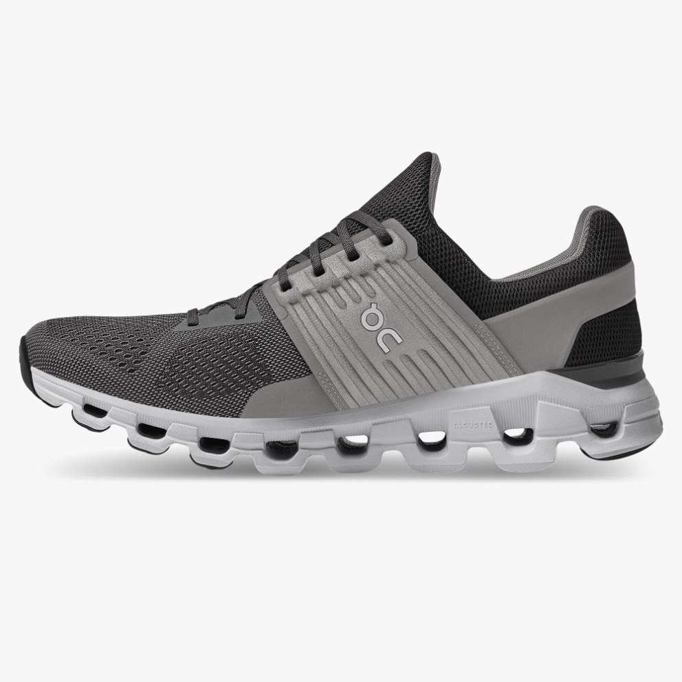 On Cloudswift Men's Running Shoes Black | UK-5O672