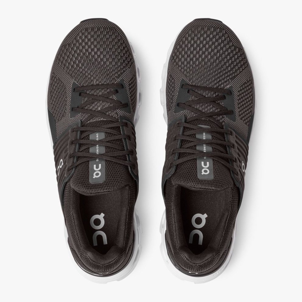 On Cloudswift Men's Running Shoes Black | UK-AJ815