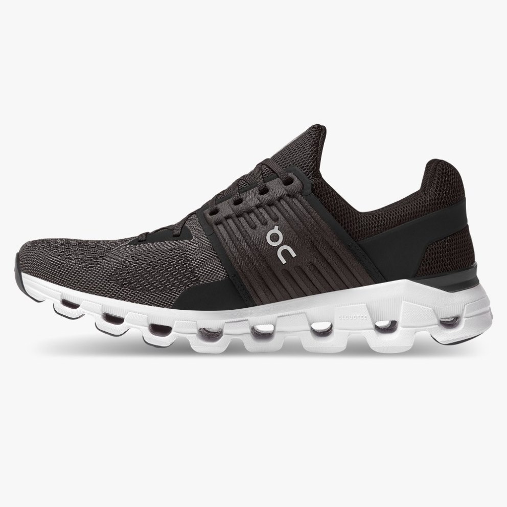 On Cloudswift Men's Running Shoes Black | UK-AJ815