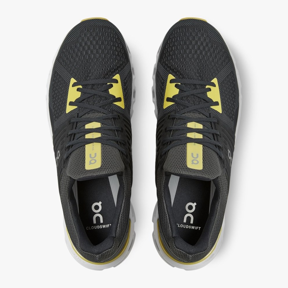 On Cloudswift Men's Running Shoes Black | UK-J16MA