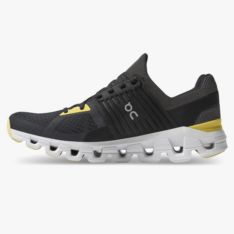 On Cloudswift Men's Running Shoes Black | UK-J16MA