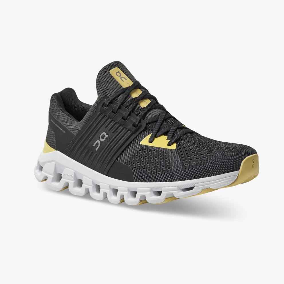 On Cloudswift Men's Running Shoes Black | UK-J16MA