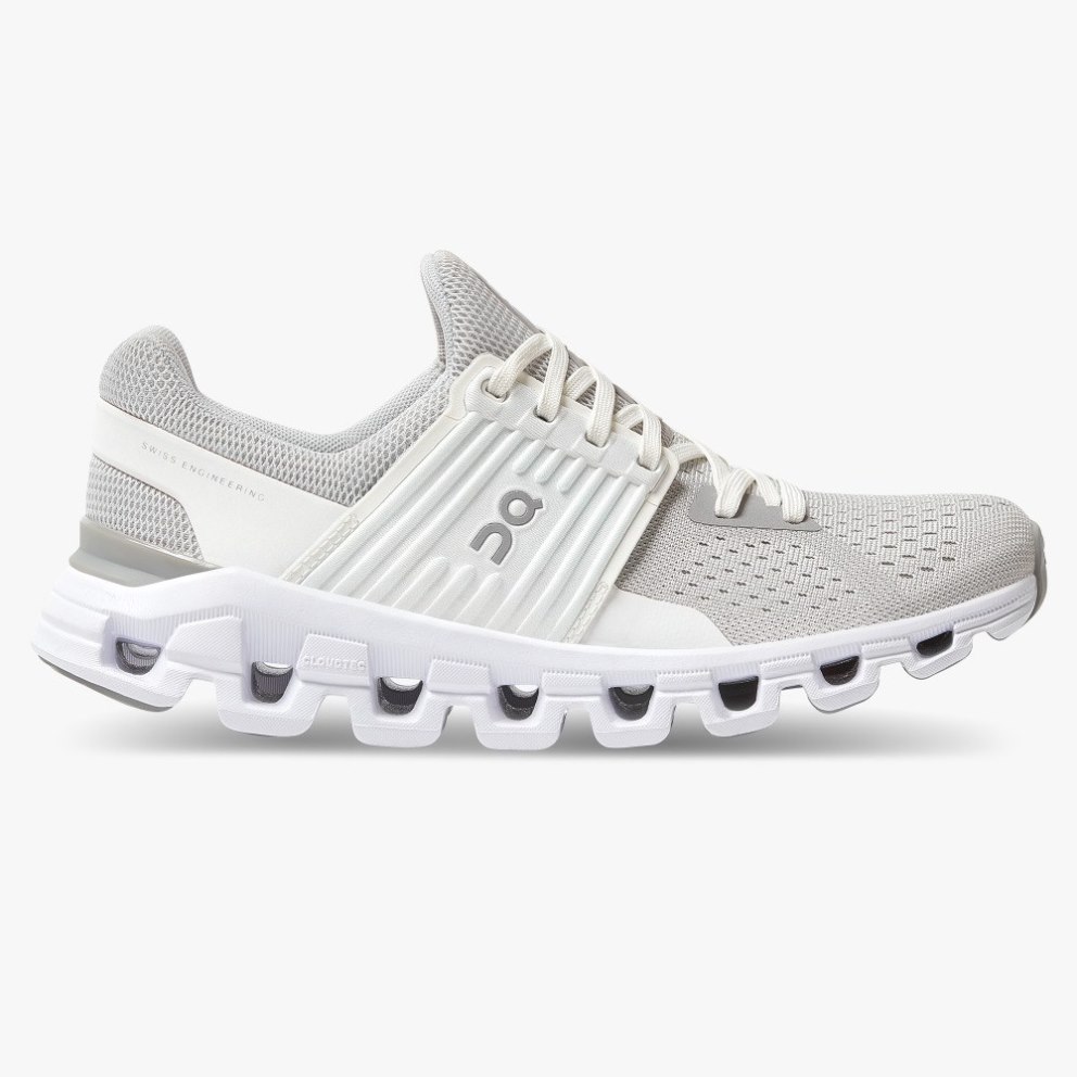 On Cloudswift Women\'s Running Shoes Light Grey | UK-1O68A