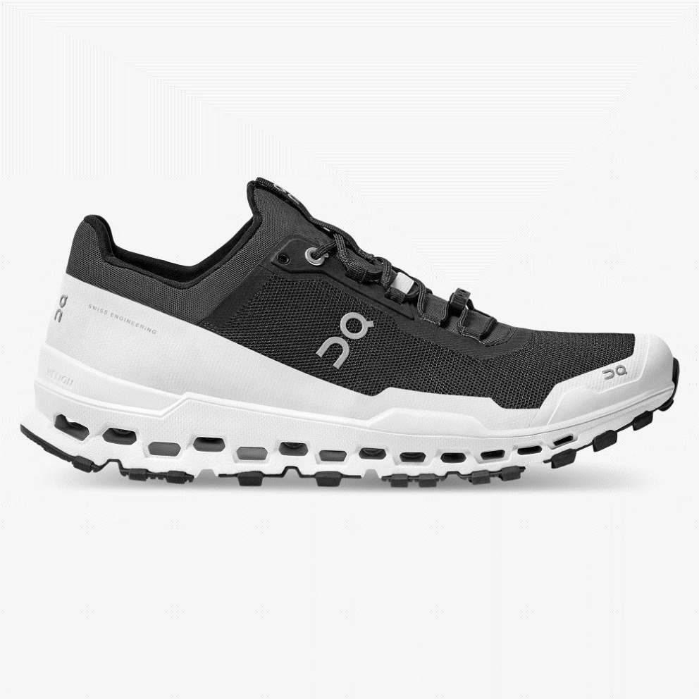 On Cloudultra Men\'s Hiking Shoes Black / White | UK-O127A