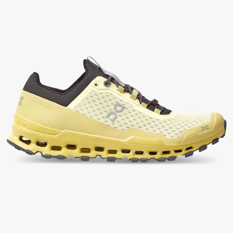 On Cloudultra Men\'s Hiking Shoes Lemon | UK-8625A