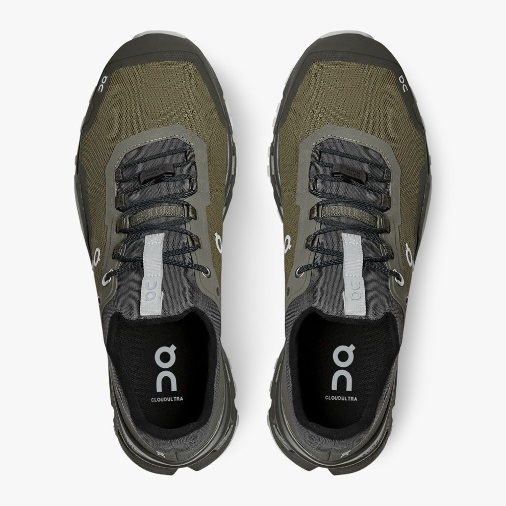 On Cloudultra Men's Hiking Shoes Olive | UK-5JM1A