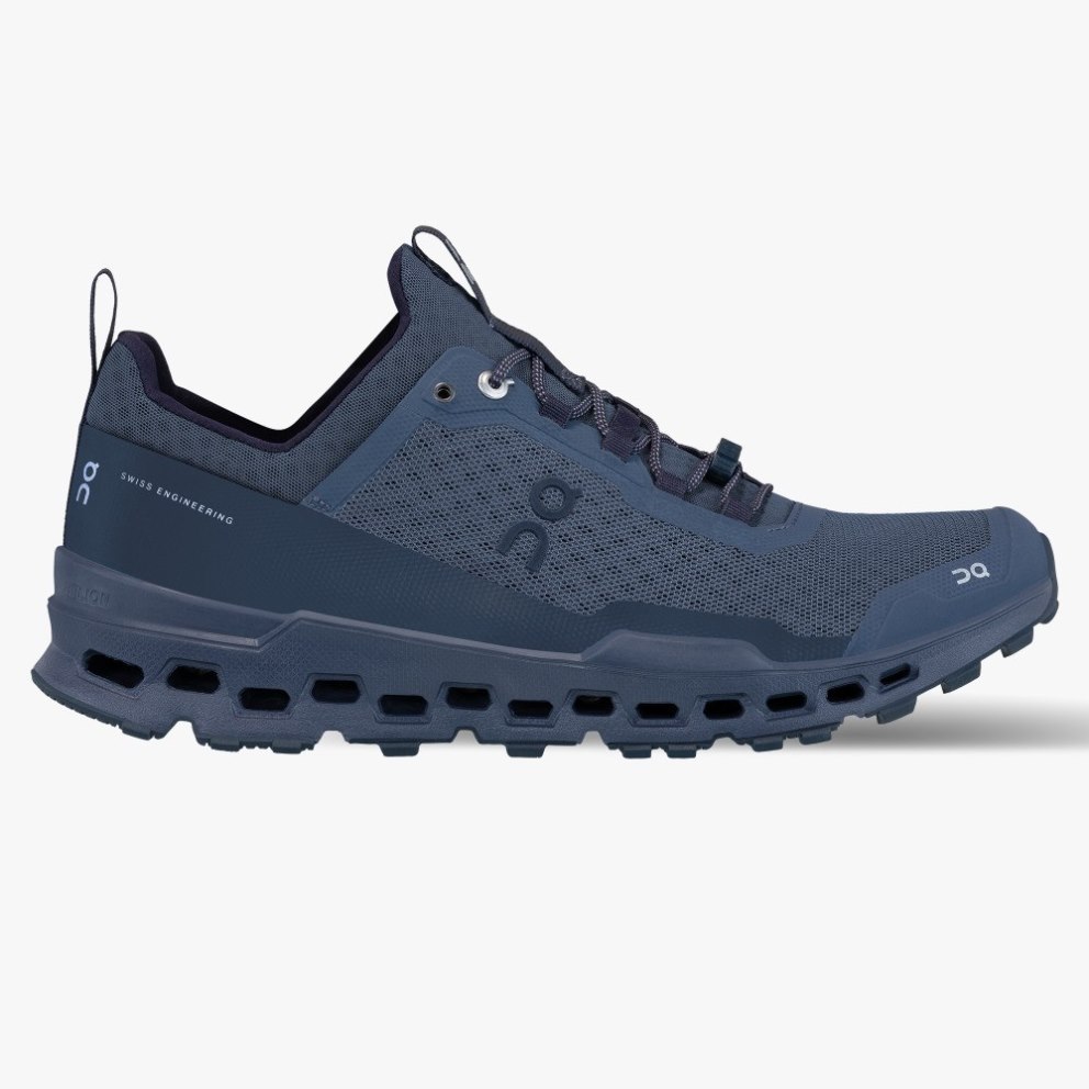 On Cloudultra Nite Men\'s Hiking Shoes Navy | UK-72AO5