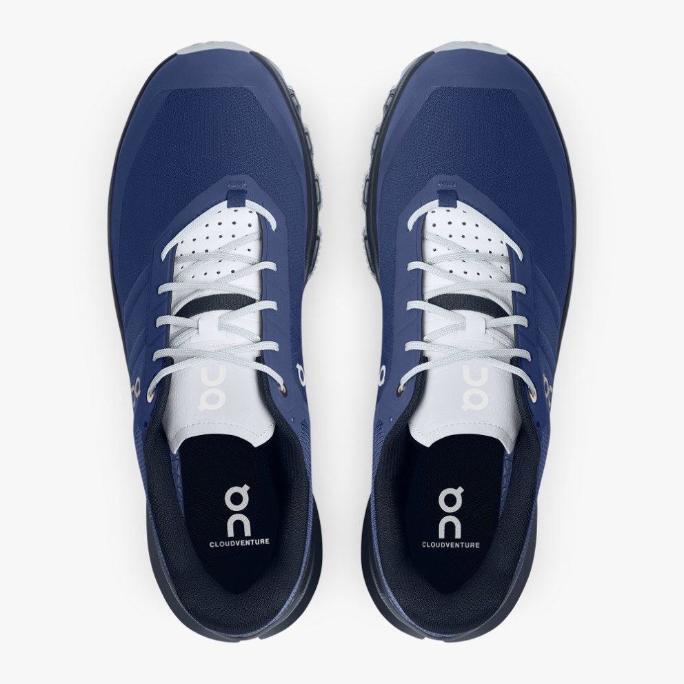 On Cloudventure Men's Hiking Shoes Navy | UK-AM2J8