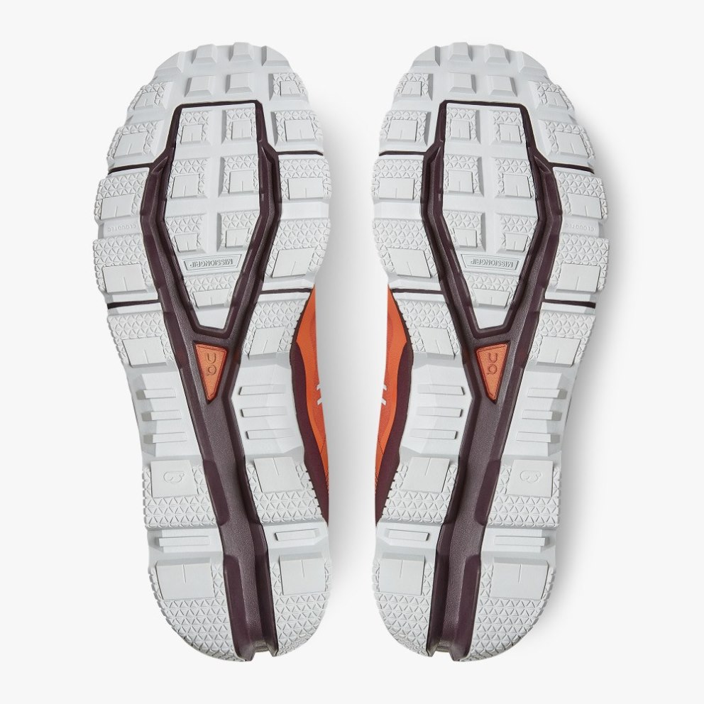 On Cloudventure Men's Hiking Shoes Orange / Burgundy | UK-M6JA5