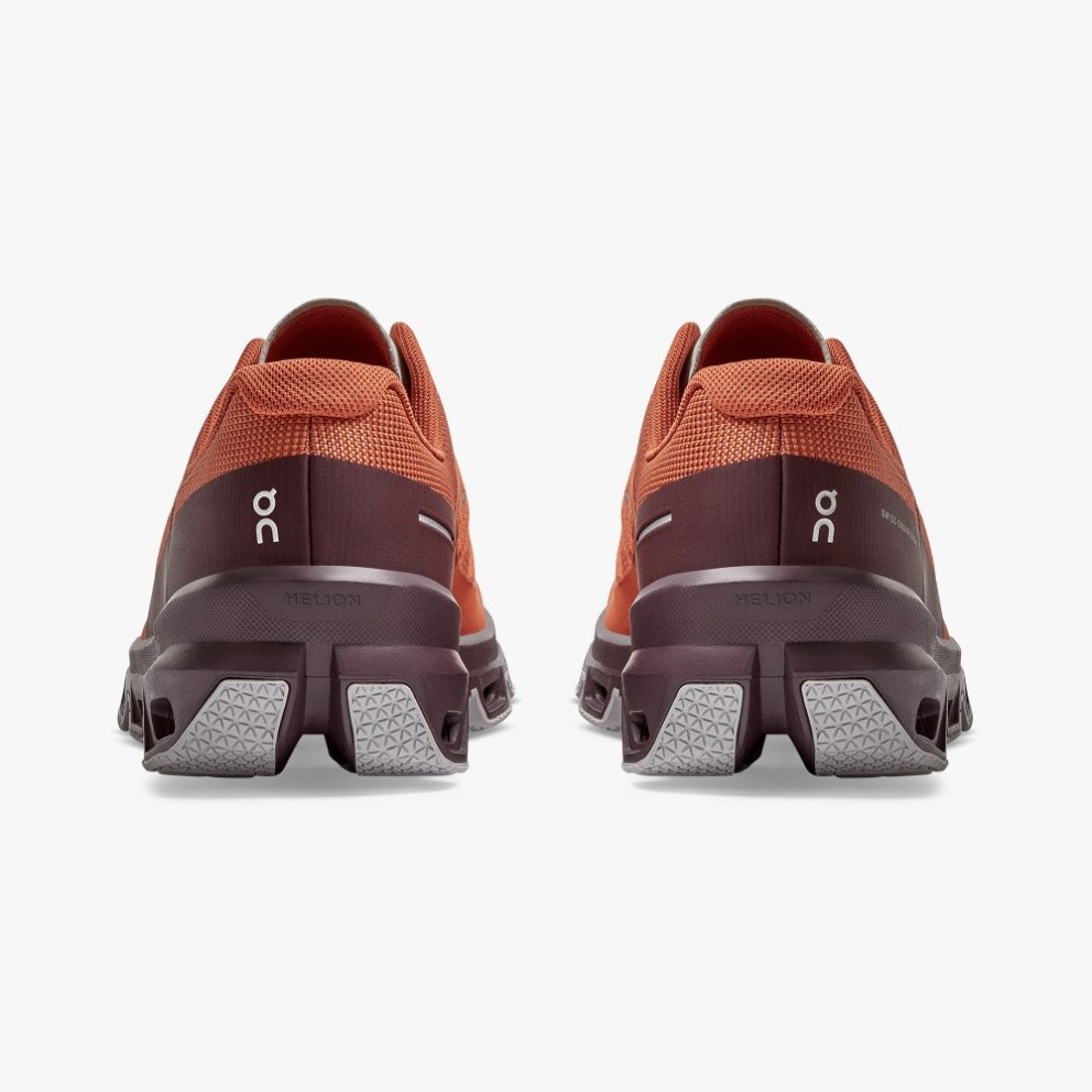 On Cloudventure Men's Hiking Shoes Orange / Burgundy | UK-M6JA5