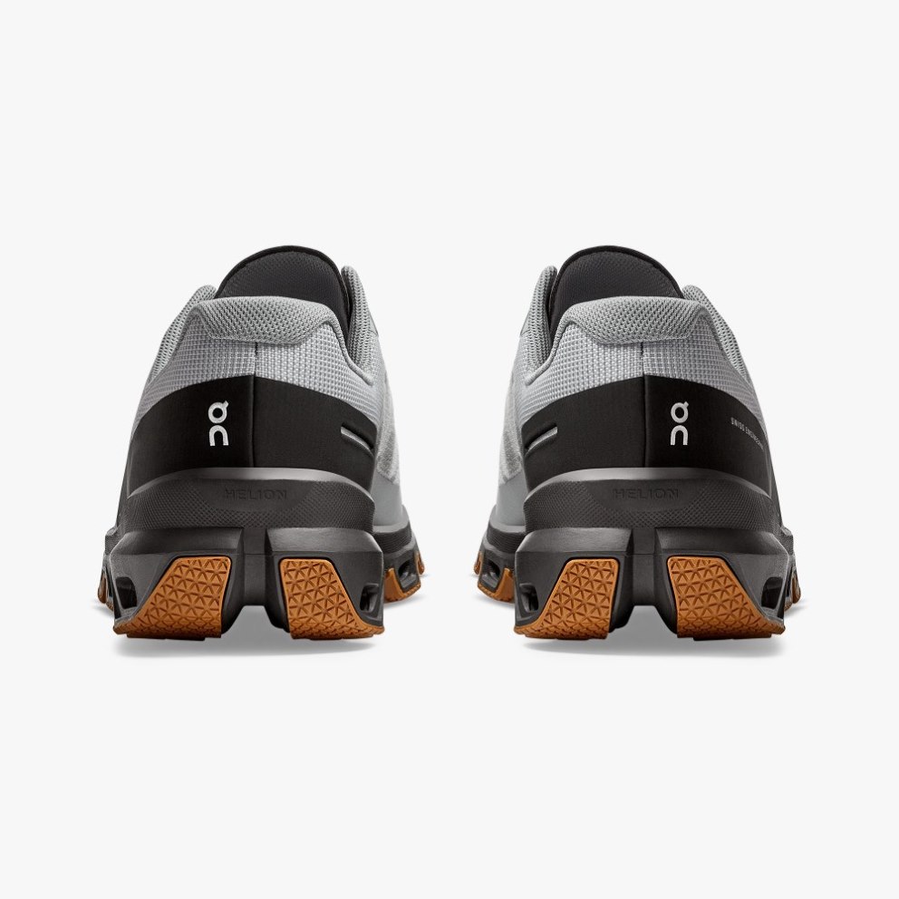 On Cloudventure Men's Hiking Shoes Light Grey / Black | UK-O2AM8