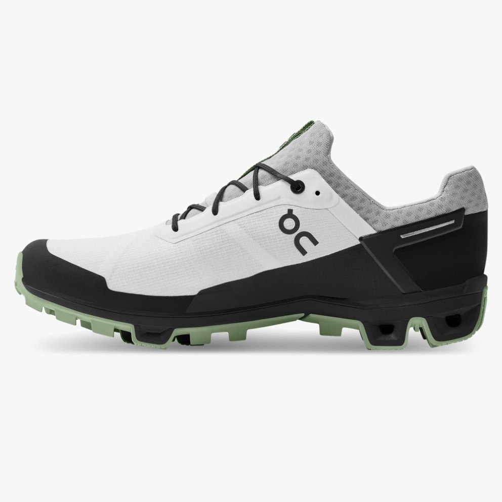 On Cloudventure Peak Men's Hiking Shoes White / Black | UK-1MA76