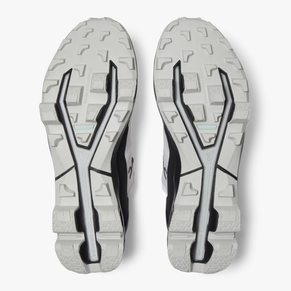 On Cloudventure Peak Men's Hiking Shoes White / Black | UK-5OJAM